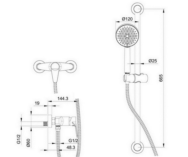 смеситель для душа WONZON & WOGHAND WW-AE3103